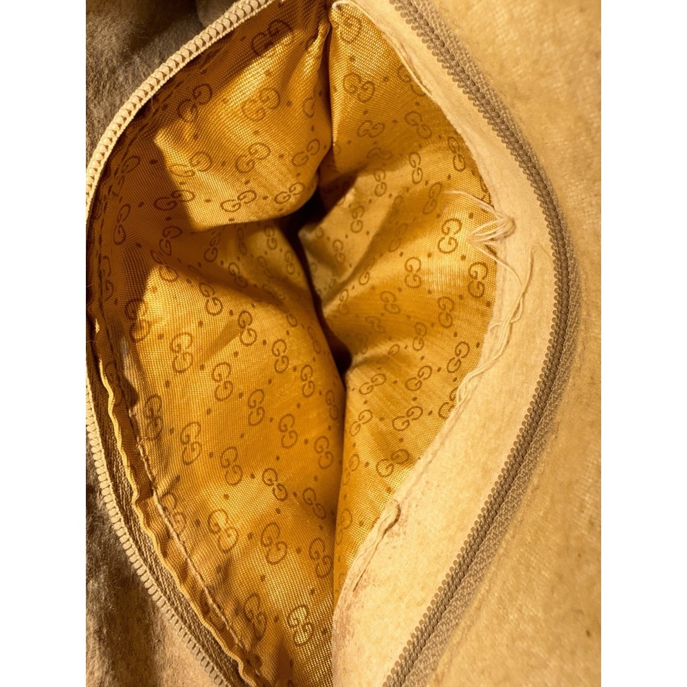 GUCCI Micro GG Supreme Shoulder Bag PVC Beige Gold 007 87 0018 Auth ki4930 - Picture 3 of 16